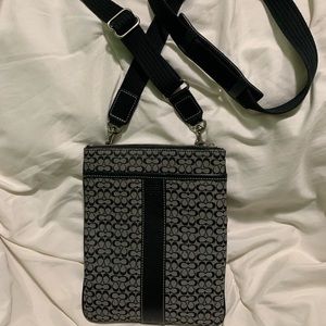 Coach Crossbody canvas with leather trim